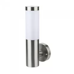 Inox Steel oldalfali lámpatest, E27, rozsdamentes acél