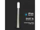 Kültéri inox állólámpa E27 foglalattal, rozsdamentes acél, 80 cm