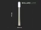 Kültéri inox állólámpa E27 foglalattal, rozsdamentes acél, 80 cm