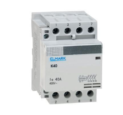 Moduláris mágneskapcsoló 40A 4 érintkezős 230VAC 2NO és 2NC