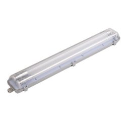   Corp de iluminat T8 cu 2 tuburi LED înlocuibile (2x9W/60cm), lumină alb natural, IP65