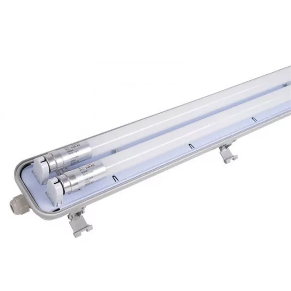 T8 lámpatest 2 db cserélhető fénycsővel (2x9W/60cm) természetes fehér IP65