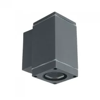   Greylight Simple-1 oldalfali lámpatest, GU10, sötétszürke