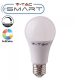 LED lámpa E27 (10W/200°) Körte - FullColor (RGB+CCT - Smart Light mobilos)