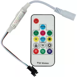   LED vezérlő és távirányító digitális (DRGB) LED szalaghoz (futófény) fehér