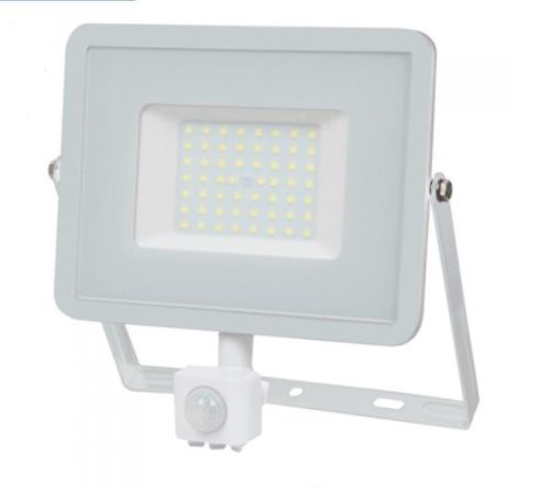 Mozgásérzékelős PRO-W LED reflektor (50W/100°)  hideg fehér