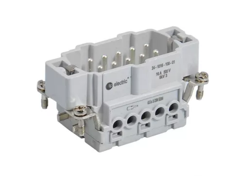 Ipari nehézcsatlakozó, dugó betét, 10x16A/500V/10P+F