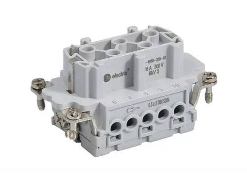 Ipari nehézcsatlakozó, dugalj betét, 10x16A/500V/10P+F