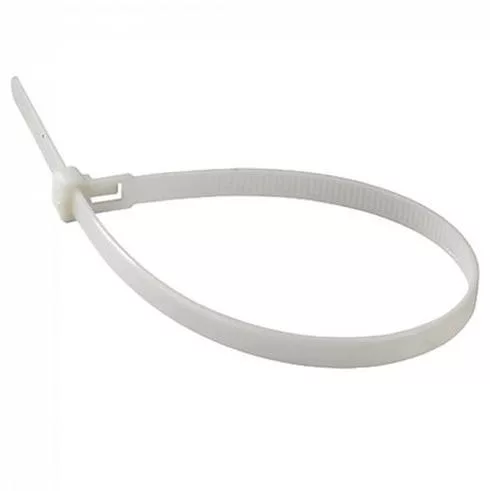 Vezeték rögzítő, kábel kötegelő fehér 2.5x200 mm -100 darab (V-TAC)