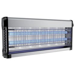   Elektromos  rovarcsapda UV fénycsővel (2x20W) slim, fekete-ezüst