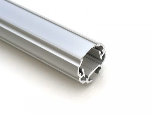 COSMO Ezüst - Alumínium kör profil világító vállfatartónak (Opál búrával)