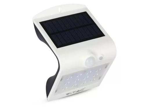 Napelemes oldalfali lámpa 1,5 Watt fekete-fehér 4000K+4000K