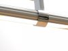 COSMO Ezüst - Tartóelem, 3 cm hosszú, világító vállfatartó vagy gardróbszekrény világításhoz (Fém)