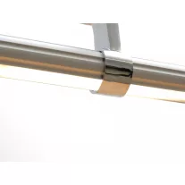   COSMO Ezüst - Tartóelem, 3 cm hosszú, világító vállfatartó vagy gardróbszekrény világításhoz (Fém)