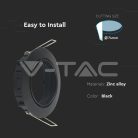 Billenthető Olcsó slim spot lámpatest (kör), fekete