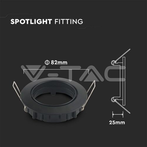 Billenthető Olcsó slim spot lámpatest (kör), fekete