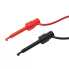 Kampós mérőcsatlakozó pár - banándugós műszerzsinór - 94 cm