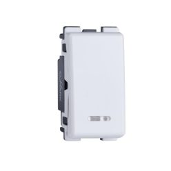 Lecce fehér jelzőfényes egypólusú kapcsoló