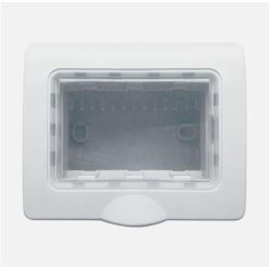 Lecce Hármas falon kívüli szerelvénydoboz fehér IP65