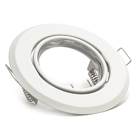 Billenthető Olcsó spot lámpatest, kör alakú, fehér - kettesével rendelhető