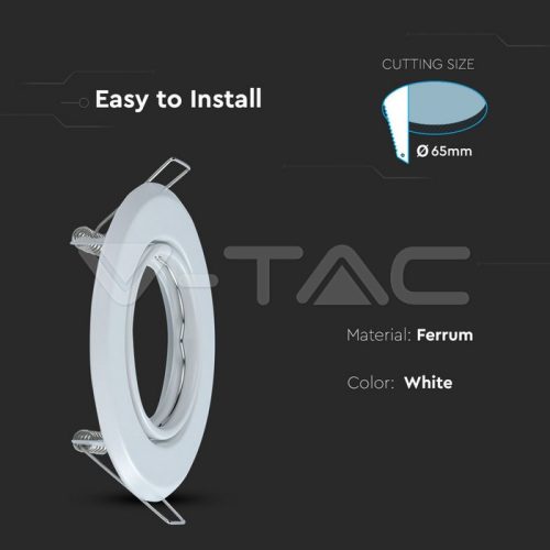 Billenthető Olcsó spot lámpatest, kör alakú, fehér - kettesével rendelhető