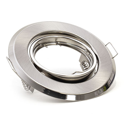 Billenthető Olcsó spot lámpatest, kör alakú, szatén-nikkel- kettesével rendelhető