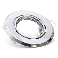   Billenthető Olcsó spot lámpatest, kör alakú, króm - kettesével rendelhető