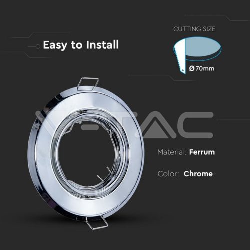 Billenthető Olcsó spot lámpatest, kör alakú, króm - kettesével rendelhető