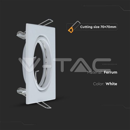 Billenthető Olcsó spot lámpatest, négyzet alakú, fehér - kettesével rendelhető