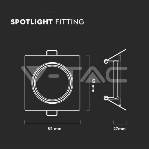 Billenthető Olcsó spot lámpatest, négyzet alakú, fehér - kettesével rendelhető