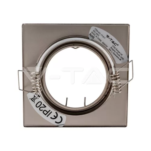 Billenthető Olcsó spot lámpatest, négyzet alakú, szatén-nikkel - kettesével rendelhető