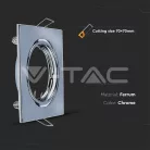 Billenthető Olcsó spot lámpatest, négyzet alakú, króm - kettesével rendelhető