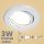 LED spot szett: fehér bill. keret + 3 Wattos, meleg fehér GU10 LED lámpa + GU10 csatlakozó (kettesével rendelhető)