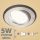 LED spot szett: króm bill. keret + 4,5 Wattos, meleg fehér GU10 LED lámpa + GU10 csatlakozó (kettesével rendelhető)