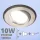LED spot szett: króm bill. keret + 9,5 Wattos, hideg fehér GU10 LED lámpa + GU10 csatlakozó (kettesével rendelhető)