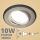 LED spot szett: mattkróm bill. keret + 9,5 Wattos, meleg fehér GU10 LED lámpa + GU10 csatlakozó (kettesével rendelhető)