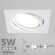 LED spot szett: fehér bill. keret, négyzet + 4,5 Wattos, természetes fehér GU10 LED lámpa + GU10 csatlakozó (kettesével rendelhető)