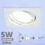 LED spot szett: fehér bill. keret, négyzet + 4,5 Wattos, hideg fehér GU10 LED lámpa + GU10 csatlakozó (kettesével rendelhető)