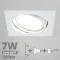 LED spot szett: fehér bill. keret, négyzet + 6,5 Wattos, természetes  fehér GU10 LED lámpa + GU10 csatlakozó (kettesével rendelhető)