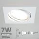 LED spot szett: fehér bill. keret, négyzet + 6,5 Wattos, természetes  fehér GU10 LED lámpa + GU10 csatlakozó (kettesével rendelhető)