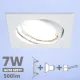 LED spot szett: fehér bill. keret, négyzet + 6,5 Wattos, hideg fehér GU10 LED lámpa + GU10 csatlakozó (kettesével rendelhető)