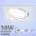 LED spot szett: fehér bill. keret, négyzet + 9,5 Wattos, hideg fehér GU10 LED lámpa + GU10 csatlakozó (kettesével rendelhető)