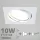 LED spot szett: fehér bill. keret, négyzet + 9,5 Wattos, természetes fehér GU10 LED lámpa + GU10 csatlakozó (kettesével rendelhető)