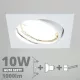 LED spot szett: fehér bill. keret, négyzet + 9,5 Wattos, természetes fehér GU10 LED lámpa + GU10 csatlakozó (kettesével rendelhető)
