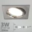 LED spot szett: króm bill. keret, négyzet + 2,9 Wattos, természetes fehér GU10 LED lámpa + GU10 csatlakozó (kettesével rendelhető)