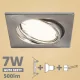 LED spot szett: mattkróm bill. keret, négyzet + 6,5 Wattos, meleg fehér GU10 LED lámpa + GU10 csatlakozó (kettesével rendelhető)