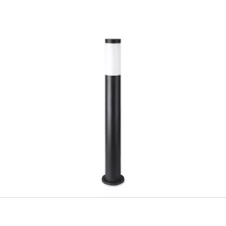   Kültéri fekete állólámpa E27 foglalattal, rozsdamentes acél, 80 cm