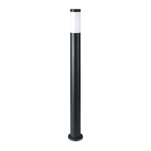 Kültéri fekete állólámpa E27 foglalattal, rozsdamentes acél, 110 cm