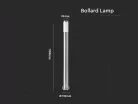 Kültéri inox állólámpa E27 foglalattal, rozsdamentes acél, 110 cm