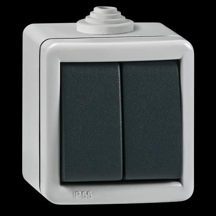 Vandálbiztos falonkívüli csillárkapcsoló IP55